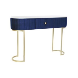 Console DKD Home Decor Blue White Multicolour Golden Metal Marble 30 x 40 cm 120 x 35 x 80 cm