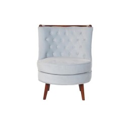 Armchair DKD Home Decor Brown Sky blue Wood Plastic 65 x 69 x 80 cm