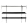 Console DKD Home Decor Black Metal White Marble Modern (120 x 40 x 80 cm)