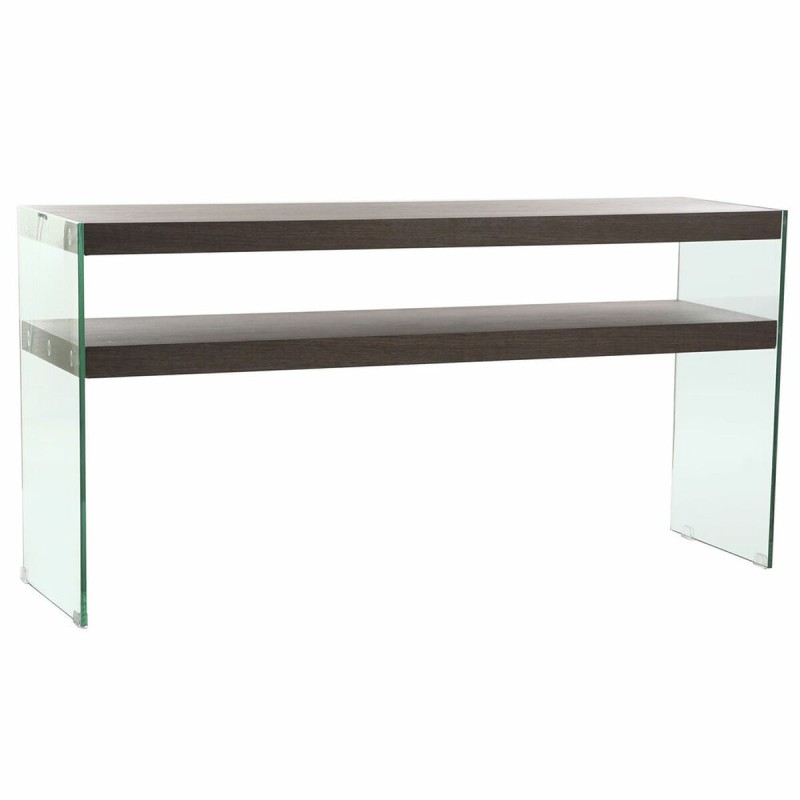 Console DKD Home Decor Crystal Brown Transparent MDF walnut Modern (160 x 45 x 80 cm)