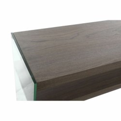 Console DKD Home Decor Crystal Brown Transparent MDF walnut Modern (160 x 45 x 80 cm)