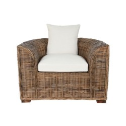 Armchair Home ESPRIT Natural Dark brown 100 x 85 x 68 cm