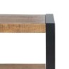 Hall Table with Drawers MANGO 80 x 40 x 75 cm Natural Black Wood Iron