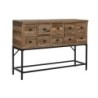 Console DKD Home Decor Black Dark brown Metal Fir Recycled Wood 120 x 34,5 x 85 cm