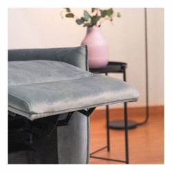 Reclining Armchair Astan Hogar Relax Manual Grey Velvet