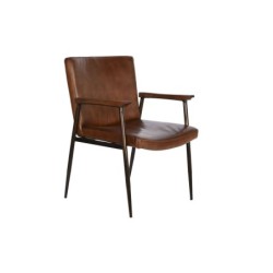 Armchair Home ESPRIT Brown Black Iron 60 x 67 x 83 cm