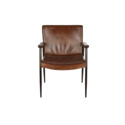 Armchair Home ESPRIT Brown Black Iron 60 x 67 x 83 cm