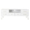 TV furniture DKD Home Decor White Metal MDF (140 x 52 x 40 cm)