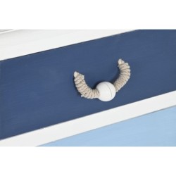 Chest of drawers DKD Home Decor White Sky blue Navy Blue Rope MDF Wood 80 x 40 x 80 cm