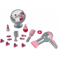 Child's Hairedressing Set Klein Braun Pink Grey