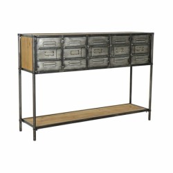 Console DKD Home Decor Brown Black Metallic Metal Fir 129,5 x 34 x 88 cm