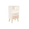 Chest of drawers DKD Home Decor Fir Natural Cotton White (48 x 35 x 89 cm)