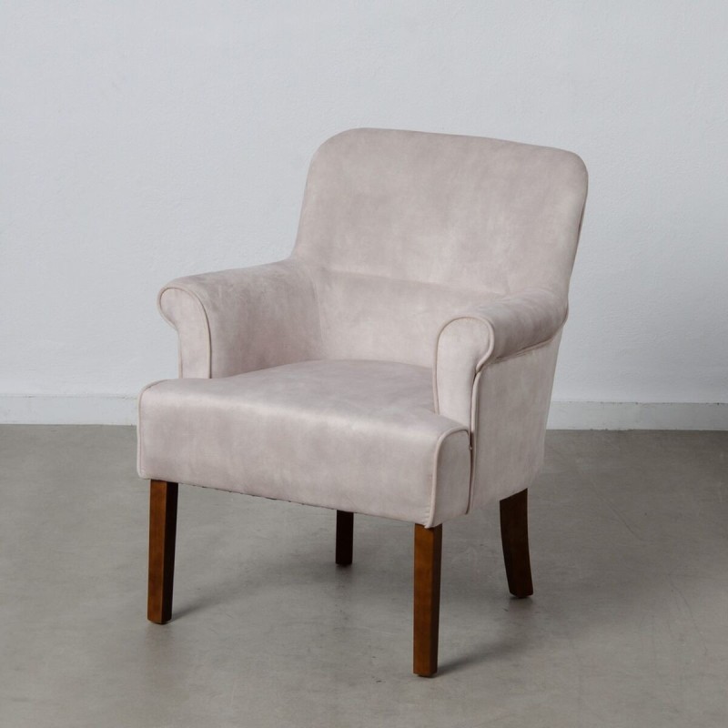 Armchair 77 x 64 x 88 cm Synthetic Fabric Beige Wood