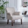 Armchair 77 x 64 x 88 cm Synthetic Fabric Beige Wood