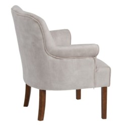 Armchair 77 x 64 x 88 cm Synthetic Fabric Beige Wood