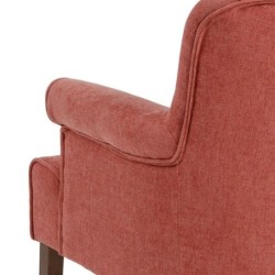 Armchair 77 x 64 x 88 cm Synthetic Fabric Wood Dark Red