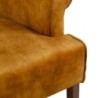 Armchair 77 x 64 x 88 cm Synthetic Fabric Wood Ocre