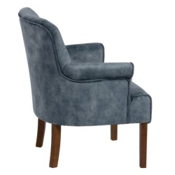 Armchair 77 x 64 x 88 cm Synthetic Fabric Wood Light Blue