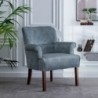 Armchair 77 x 64 x 88 cm Synthetic Fabric Wood Light Blue