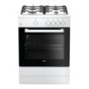 Gas Cooker BEKO FSG62000DWL Black/White