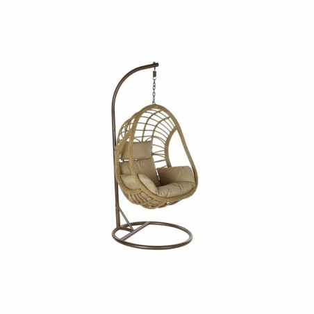 Garden sofa DKD Home Decor Brown 90 x 70 x 110 cm Beige Metal synthetic rattan (90 x 65 x 193 cm)