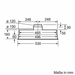 Conventional Hood Neff DBM60A 206W 618 m3/h Silver (53 cm)