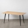 Dining Table Natural Black Wood Iron 160 x 90 x 77 cm