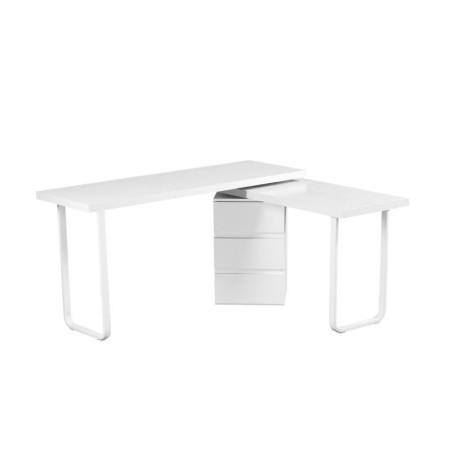 Desk DKD Home Decor 150 x 120 x 75 cm Natural Metal White MDF Wood