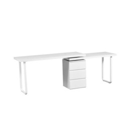 Desk DKD Home Decor 150 x 120 x 75 cm Natural Metal White MDF Wood