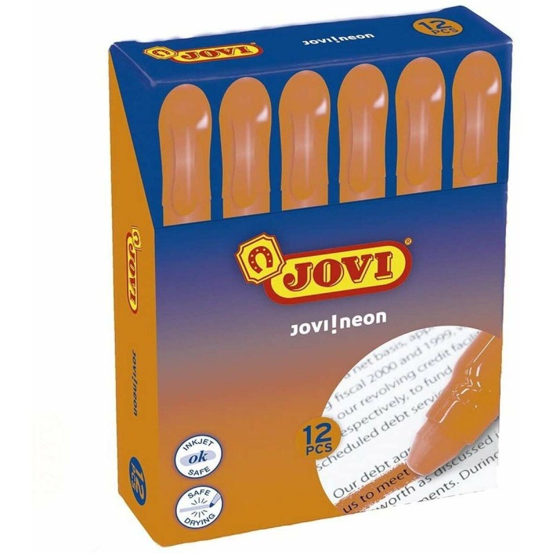 Fluorescent Marker Jovi Jovi!neon Orange 12 Pieces