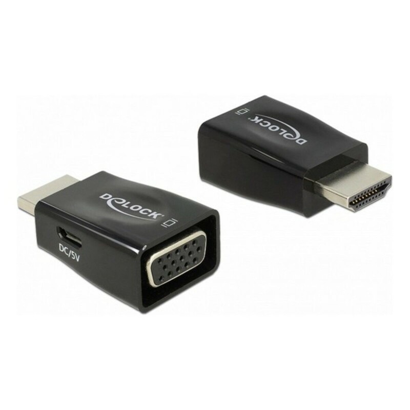 HDMI to VGA Adapter DELOCK 65902 1920 px Black