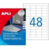 Adhesive labels Apli Metallic Silver 45,7 x 21,2 mm