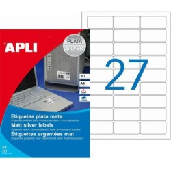 Adhesive labels Apli Metallic Silver 63,5 x 29,6 mm