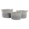 Basket set DKD Home Decor 28 x 28 x 21 cm