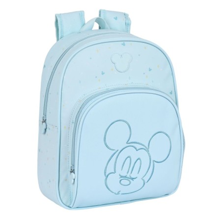 School Bag Mickey Mouse Clubhouse Baby Light Blue (28 x 34 x 10 cm)