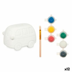 Paint Your Own Money Box White 12,4 x 8,6 x 9,9 cm Van (12 Units)