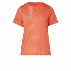 Women’s Short Sleeve T-Shirt Reebok Burnout Orange