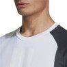 Men’s Short Sleeve T-Shirt Adidas  ColourBlock White