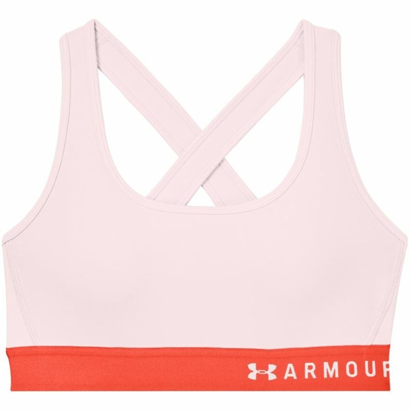 Sports Bra Under Armour Mid Crossback Pink