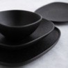 Bowl Bidasoa Fosil Black Ceramic Squared 14 X 13,9 X 6,8 CM (9Units)