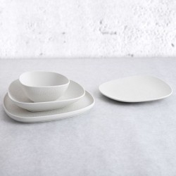 Bowl Bidasoa Fosil White Ceramic 14 X 13,9 X 6,8 CM Squared (9Units)