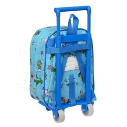 School Rucksack with Wheels Toy Story Ready to play Light Blue (22 x 27 x 10 cm)