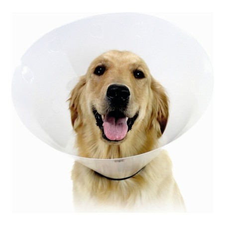 Elizabethan Dog Collar KVP Check Transparent (43-57 cm)