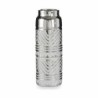 Vase Cylinder Stripes Silver Ceramic 10,5 x 30 x 10,5 cm (6 Units)