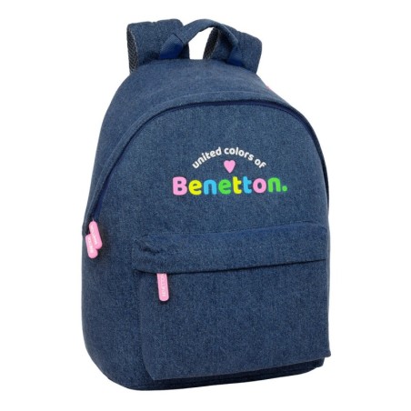 Laptop Backpack Benetton Denim Blue 31 x 41 x 16 cm