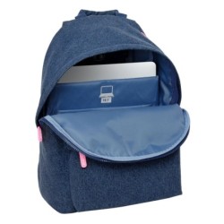 Laptop Backpack Benetton Denim Blue 31 x 41 x 16 cm