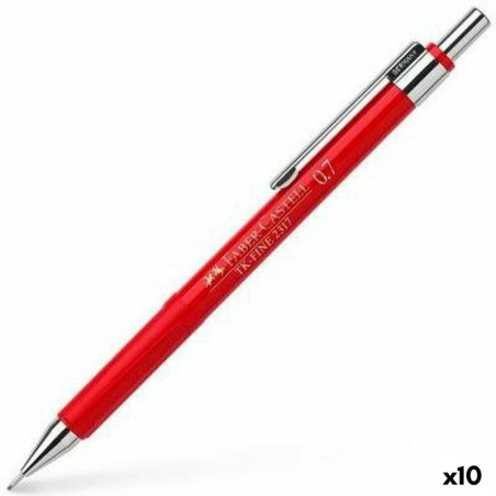 Pencil Lead Holder Faber-Castell Tk-Fine 2317 Red 0,7 mm (10 Units)