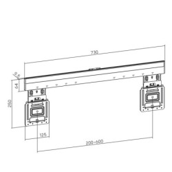 Wall Bracket MacLean MC-481 37" 80" 75 Kg