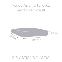 Sofa Cover Eysa BRONX Dark grey 85 x 15 x 160 cm