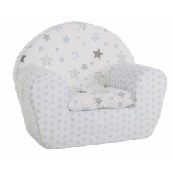 Child's Armchair Stars White Grey 44 x 34 x 53 cm